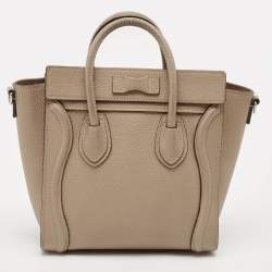 مملوكة مسبقًا Celine Beige Leather Micro Luggage Tote