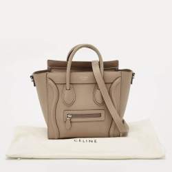 مملوكة مسبقًا Celine Beige Leather Micro Luggage Tote