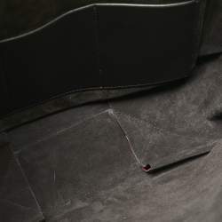 Celine Burgundy Leather Cabas Fold Over Clutch