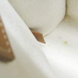 Celine Light Brown/Off-White Leather/Canvas Vertical Cabas Mini Logo Tote Bag