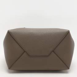 Pre Owned Celine Grey Leather Small Cabas Phantom Tote
