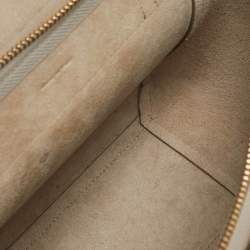 Pre Owned Celine Beige Leather Nano Belt Top Handle Bag