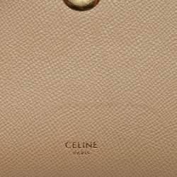 Pre Owned Celine Beige Leather Nano Belt Top Handle Bag