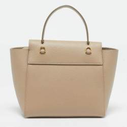 Pre Owned Celine Beige Leather Nano Belt Top Handle Bag