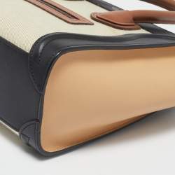 Celine Multicolor Leather and Fabric Nano Luggage Tote