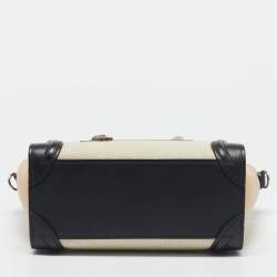 Celine Multicolor Leather and Fabric Nano Luggage Tote