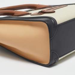 Celine Multicolor Leather and Fabric Nano Luggage Tote