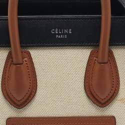 Celine Multicolor Leather and Fabric Nano Luggage Tote