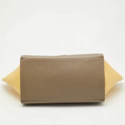 Pre Owned Celine Tricolor Leather Medium Trapeze Top Handle Bag