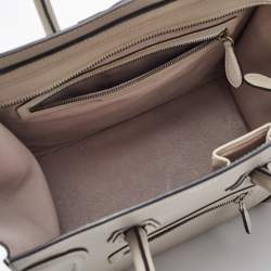 Celine Light Grey Leather Mini Luggage Tote