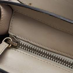 Celine Light Grey Leather Mini Luggage Tote