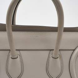 Celine Light Grey Leather Mini Luggage Tote