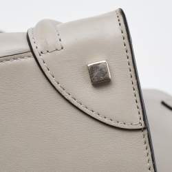 Celine Light Grey Leather Mini Luggage Tote