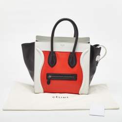 Pre Owned Celine Multicolor Leather Mini Luggage Tote