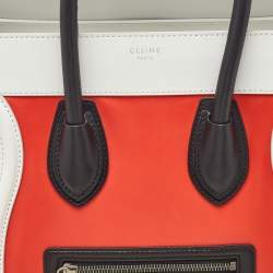Pre Owned Celine Multicolor Leather Mini Luggage Tote