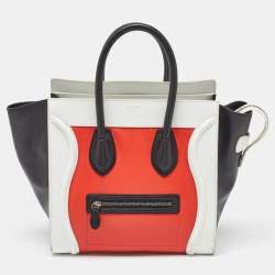 Pre Owned Celine Multicolor Leather Mini Luggage Tote