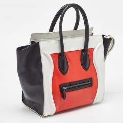 Pre Owned Celine Multicolor Leather Mini Luggage Tote