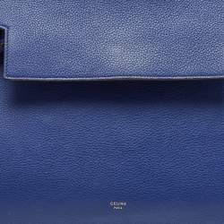 Pre Owned Celine Blue Leather Medium Belt Top Handle Bag