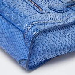 Celine Blue Python Nano Luggage Tote