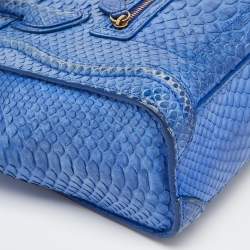 Celine Blue Python Nano Luggage Tote