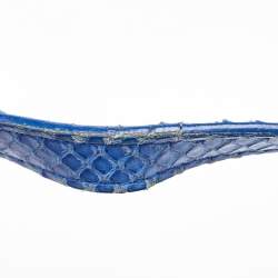 Celine Blue Python Nano Luggage Tote