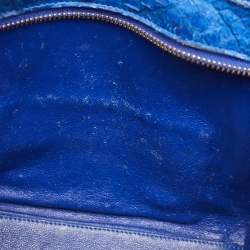 Celine Blue Python Nano Luggage Tote