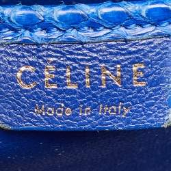 Celine Blue Python Nano Luggage Tote