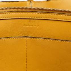 Pre Owned Celine Mustard Leather Trifold Bag