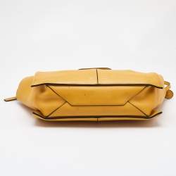 Pre Owned Celine Mustard Leather Trifold Bag