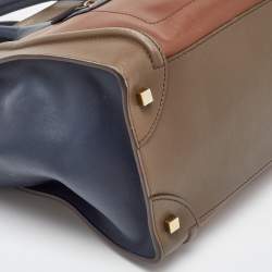 Celine Tricolor Leather Mini Luggage Tote