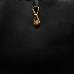 Celine Black Leather Hook Hobo