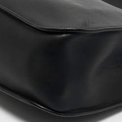 Celine Black Leather Hook Hobo