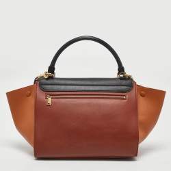 Celine Tricolor Leather Medium Trapeze Top Handle Bag