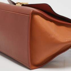 Celine Tricolor Leather Medium Trapeze Top Handle Bag