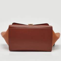 Celine Tricolor Leather Medium Trapeze Top Handle Bag