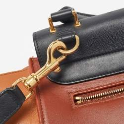 Celine Tricolor Leather Medium Trapeze Top Handle Bag