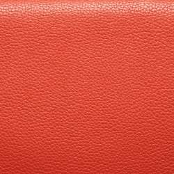 Celine Orange Leather and Suede Medium Trapeze Top Handle Bag