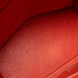 Celine Orange Leather and Suede Medium Trapeze Top Handle Bag