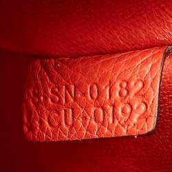 Celine Orange Leather and Suede Medium Trapeze Top Handle Bag
