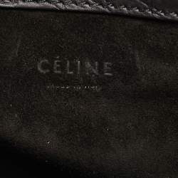 Celine Black Croc Embossed Leather Medium Phantom Luggage Tote