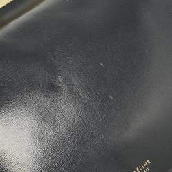 Pre Owned Celine Black Leather Medium Clasp Bag
