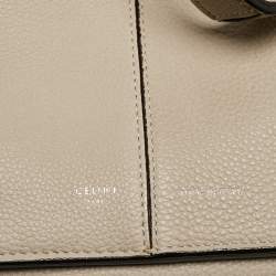 Pre Owned Celine Ivory White Leather Trifold Bag