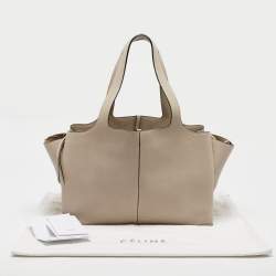 Pre Owned Celine Ivory White Leather Trifold Bag