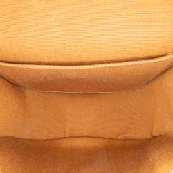 Celine White Coated Canvas Medium Triomphe Folco Crossbody Bag