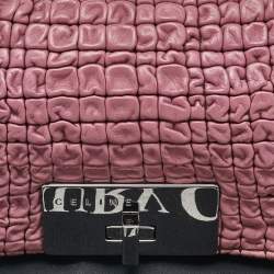 Celine Pink Leather Watch Me Flap Shoulder Bag