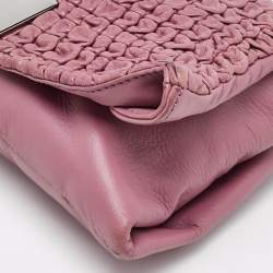 Celine Pink Leather Watch Me Flap Shoulder Bag