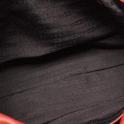 Celine Red Leather Turnlock Flap Satchel