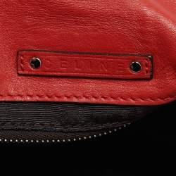 Celine Red Leather Turnlock Flap Satchel