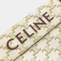 Celine Cream Canvas and Leather Triumph Triangle Bag