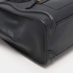 Celine Deep Navy Leather Nano Luggage Tote